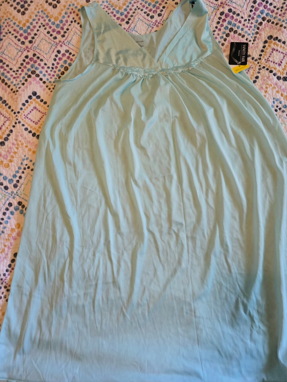 Vanity Fair Nightgown Turquiose Blue Nightie NEW